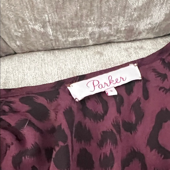 Parker Plum and Black Leopard-Print Mini Dress - Picture 7 of 14